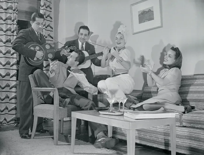 Framed Print : Carmen Miranda Singing Along With Band Framed Print : Carmen Miranda Singing Along With Band