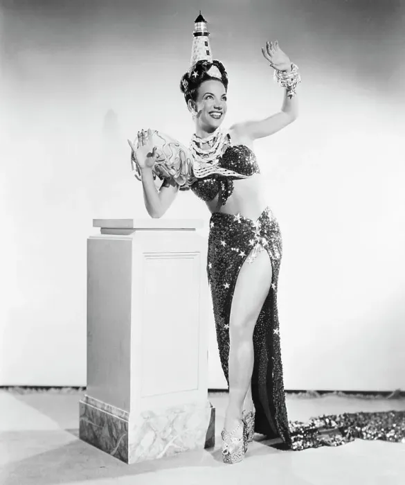 Framed Print : Carmen Miranda Wearing Lighthouse Headdress Framed Print : Carmen Miranda Wearing Lighthouse Headdress