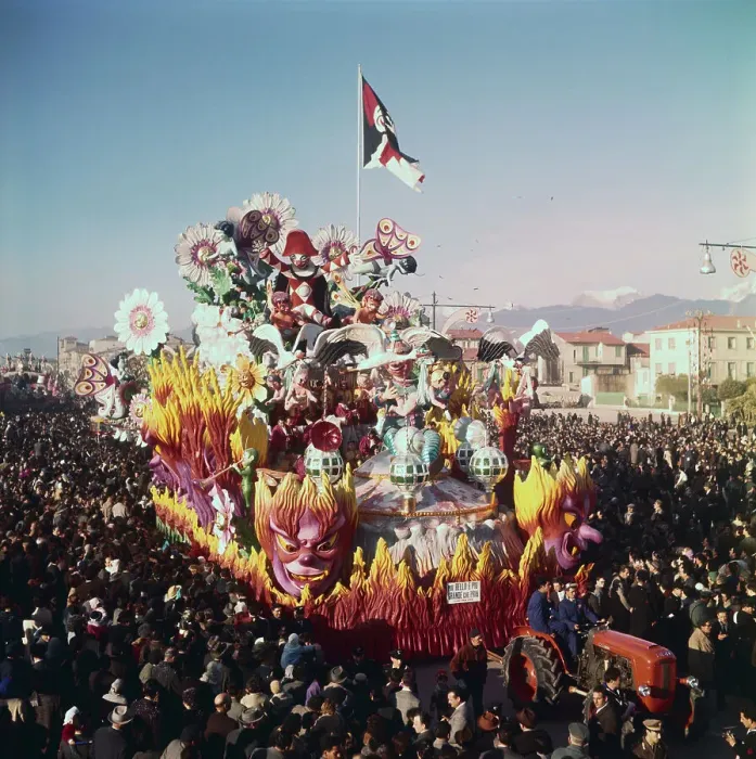 Framed Print : Carnival Float Passing Through Crowds Framed Print : Carnival Float Passing Through Crowds