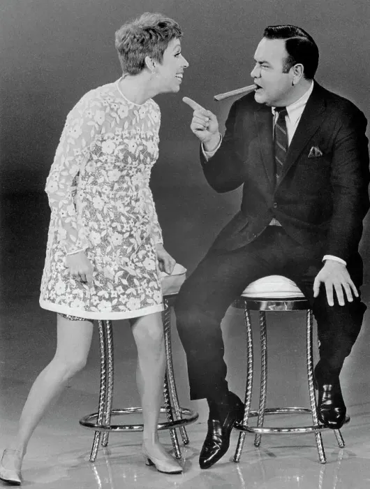 Framed Print : Carol Burnett Joking with Jonathan Winters Framed Print : Carol Burnett Joking with Jonathan Winters