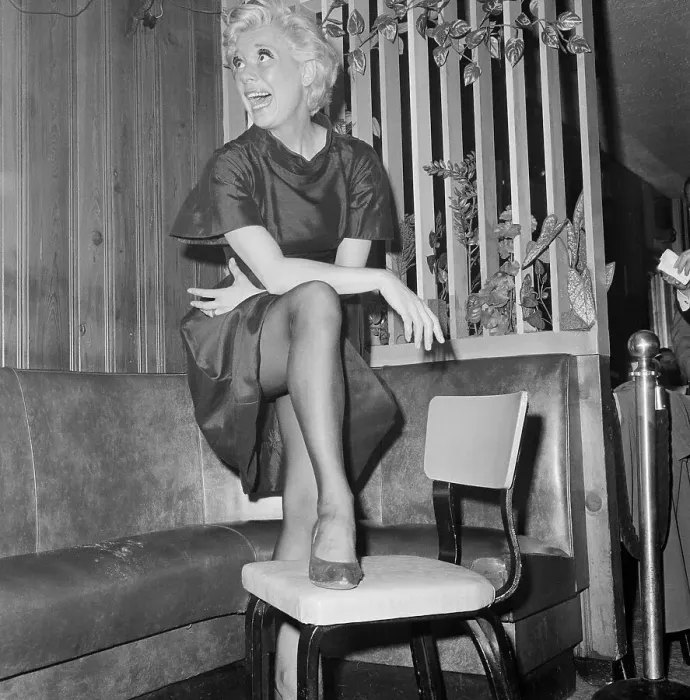 Framed Print : Carol Channing Propping Her Leg on Chair Framed Print : Carol Channing Propping Her Leg on Chair