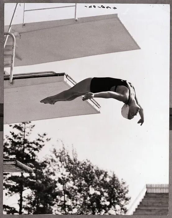 Framed Print : Carol Frick of USA Diving in Olympics Framed Print : Carol Frick of USA Diving in Olympics