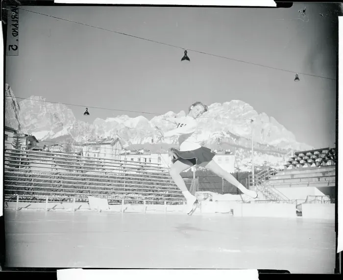 Framed Print : Carol Heiss Practicing for Olympic Games Framed Print : Carol Heiss Practicing for Olympic Games