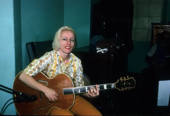 Framed Print : Carol Kaye Plays A Guitar Framed Print : Carol Kaye Plays A Guitar