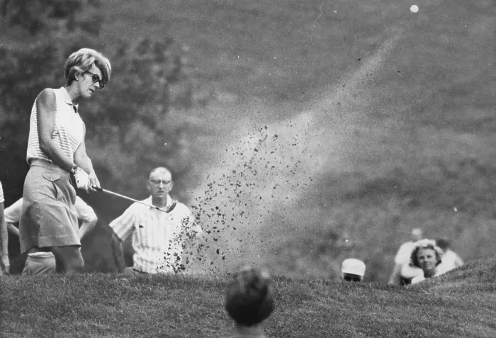 Framed Print : Carol Mann Playing Golf Framed Print : Carol Mann Playing Golf