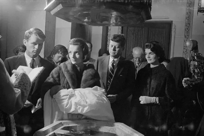 Framed Print : Caroline Kennedy Being Christened Framed Print : Caroline Kennedy Being Christened