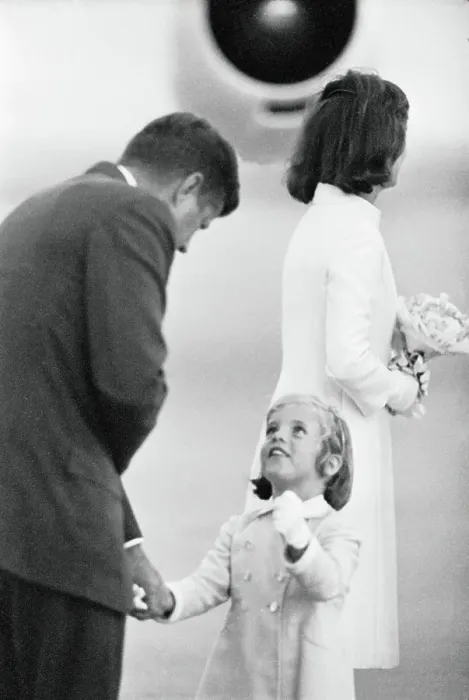 Framed Print : Caroline Kennedy looking at Father Framed Print : Caroline Kennedy looking at Father