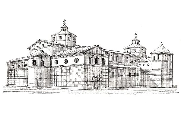 Carolingian cathedral - reconstruction