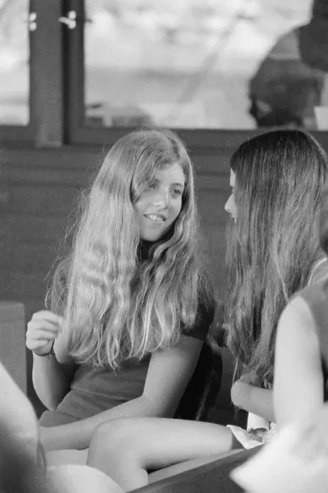 Framed Print : Carolione Kennedy Chatting with a Friend