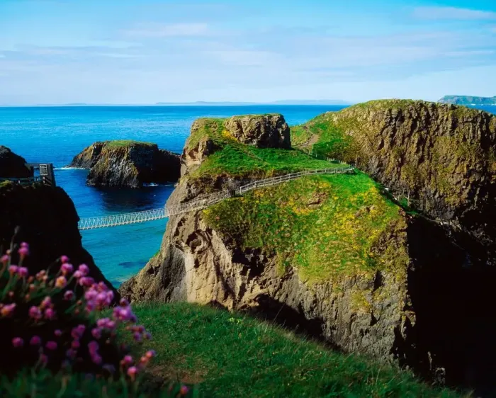 Framed Print : Carrick-a-Rede Rope Bridge, Carrick Island, County Antrim, Ireland Framed Print : Carrick-a-Rede Rope Bridge, Carrick Island, County Antrim, Ireland