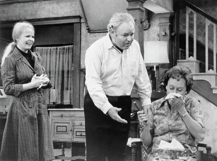 Framed Print : Carroll O'Connor Comforting Jean Stapleton Framed Print : Carroll O'Connor Comforting Jean Stapleton