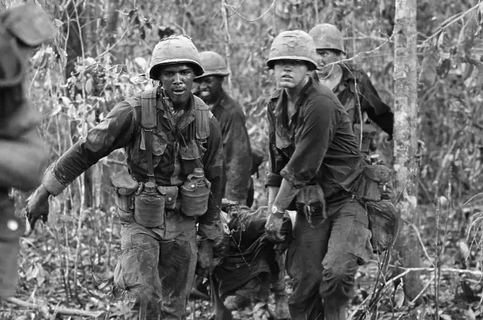 Framed Print : Carrying Wounded Comrade