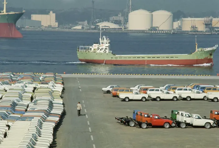 Framed Print : Cars Awaiting Export In Japan Framed Print : Cars Awaiting Export In Japan