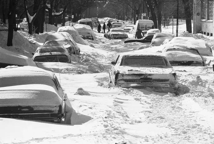 Framed Print : Cars Buried in Snow Following Blizzard Framed Print : Cars Buried in Snow Following Blizzard