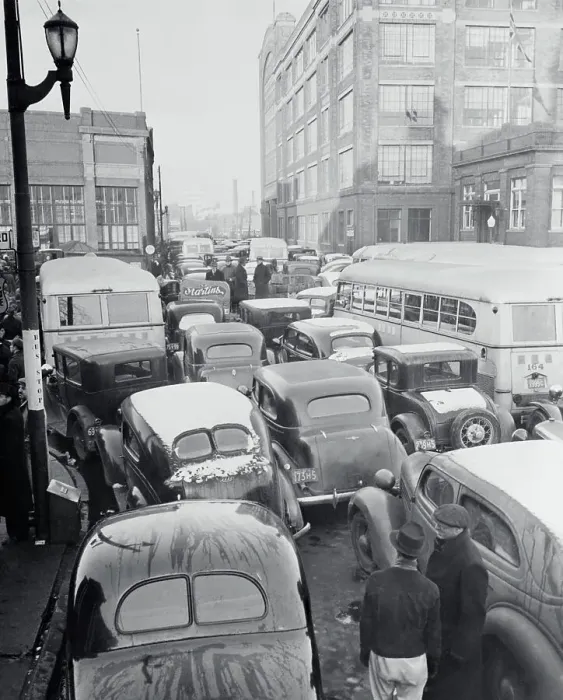 Framed Print : Cars and Busses Waiting in Traffic Framed Print : Cars and Busses Waiting in Traffic