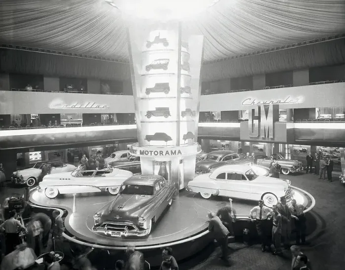 Framed Print : Cars Displayed at General Motors Automobile Show Framed Print : Cars Displayed at General Motors Automobile Show