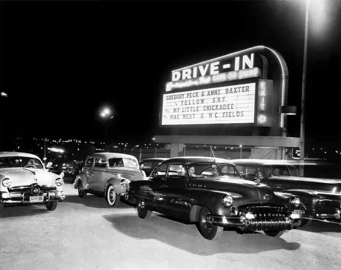 Framed Print : Cars at a Drive-In Theater Framed Print : Cars at a Drive-In Theater