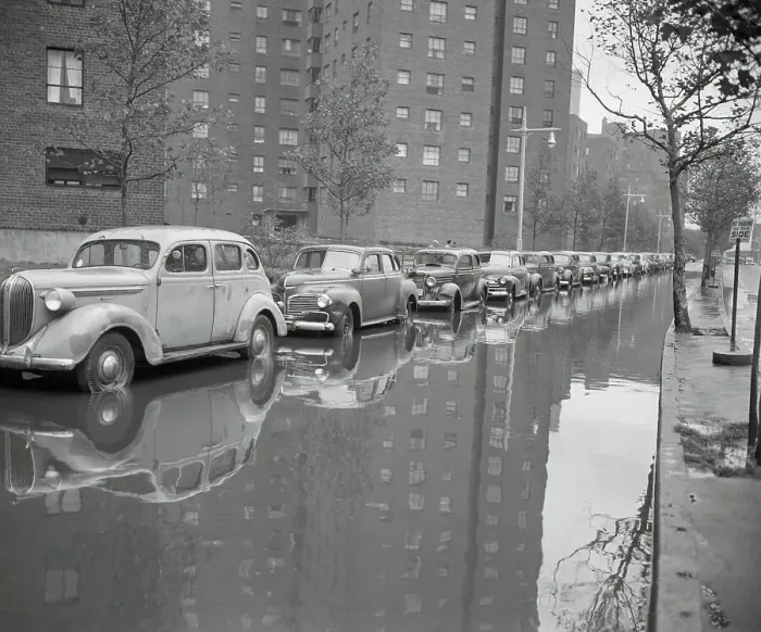Framed Print : Cars on Flooded Street in New York City Framed Print : Cars on Flooded Street in New York City