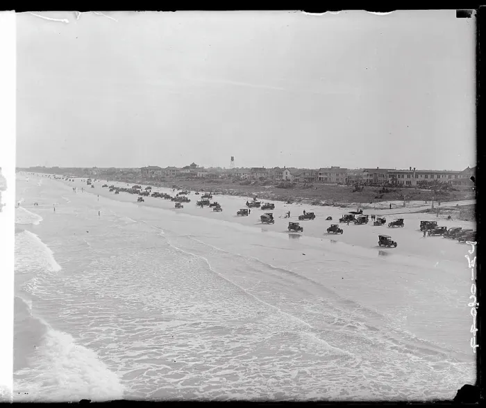 Framed Print : Cars Parked on the Beach Framed Print : Cars Parked on the Beach