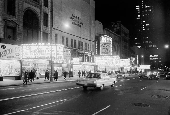Framed Print : Cars Passing on 42nd Street Framed Print : Cars Passing on 42nd Street