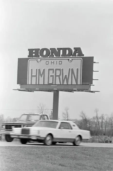 Framed Print : Cars Passing Honda Hmgrwn Billboard Framed Print : Cars Passing Honda Hmgrwn Billboard