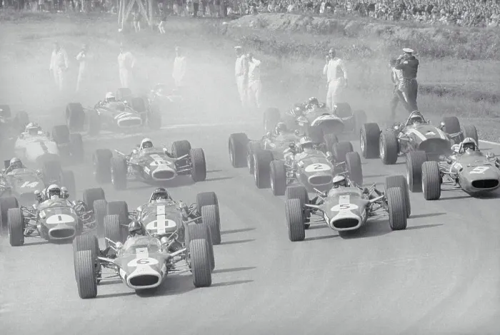Framed Print : Cars Racing in a Grand Prix Framed Print : Cars Racing in a Grand Prix