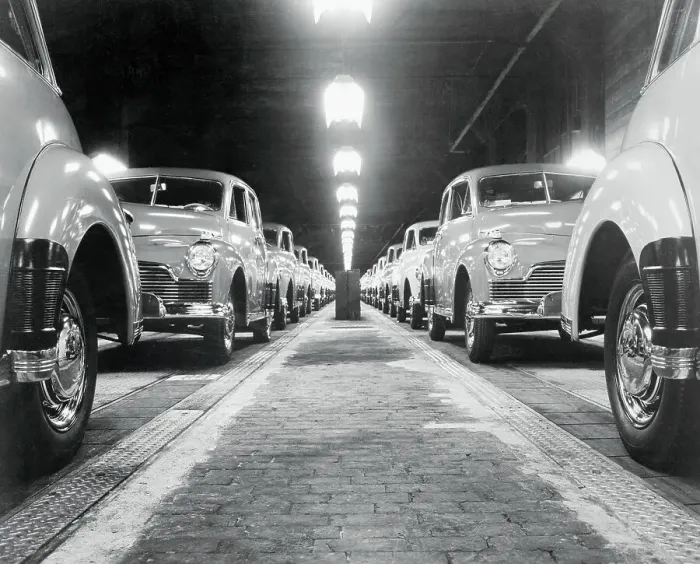 Framed Print : Cars at Studebaker Factory Framed Print : Cars at Studebaker Factory