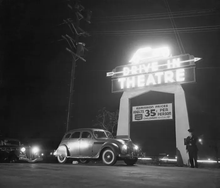 Framed Print : Cars Waiting to Enter Drive-In Theatre Framed Print : Cars Waiting to Enter Drive-In Theatre