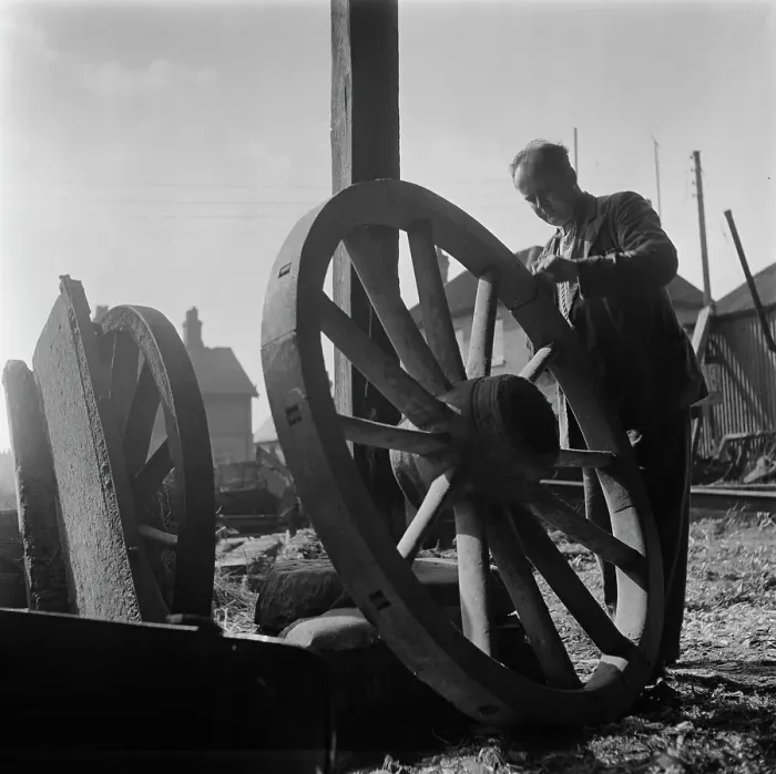 Framed Print : A Cart Wheel, 1953 Framed Print : A Cart Wheel, 1953