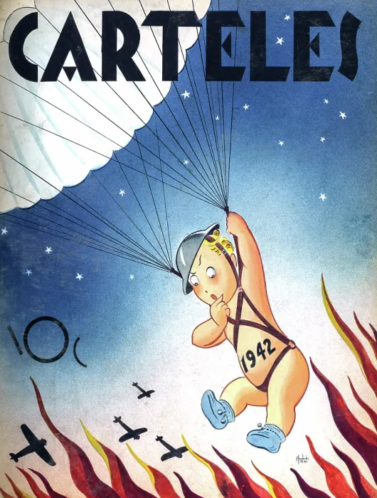Framed Print : Carteles: Air Drop 1942 Framed Print : Carteles: Air Drop 1942