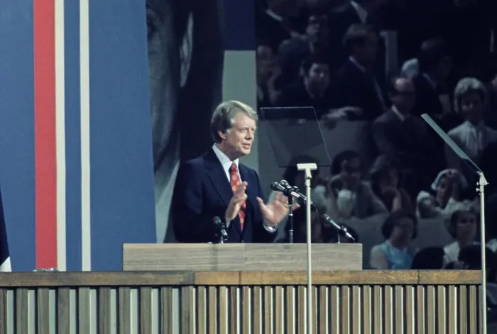 Framed Print : Carter Addressing Convention Framed Print : Carter Addressing Convention