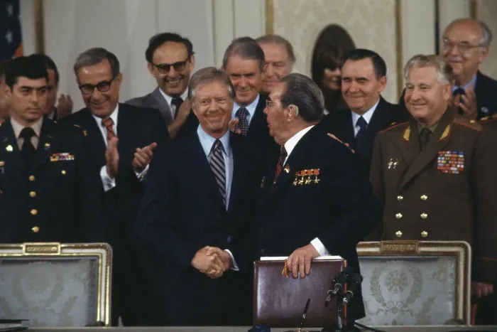 Framed Print : Carter And Brezhnev Shake Hands Framed Print : Carter And Brezhnev Shake Hands