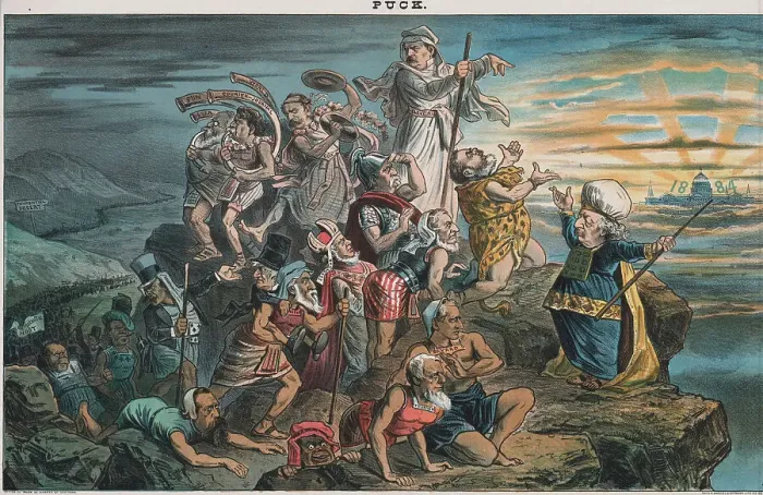 Framed Print : Cartoon Depicting Grover Cleveland's Campaign Tactics to Capital Framed Print : Cartoon Depicting Grover Cleveland's Campaign Tactics to Capital