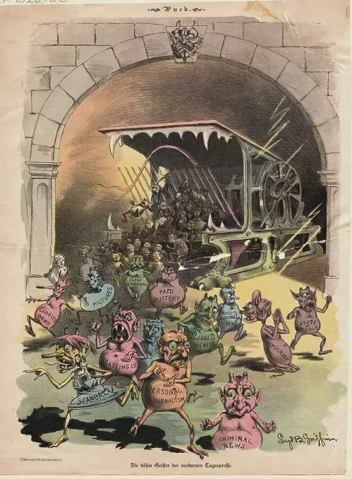 Framed Print : Cartoon on Journalism