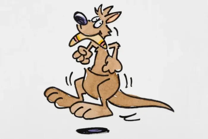 Framed Print : Cartoon kangaroo