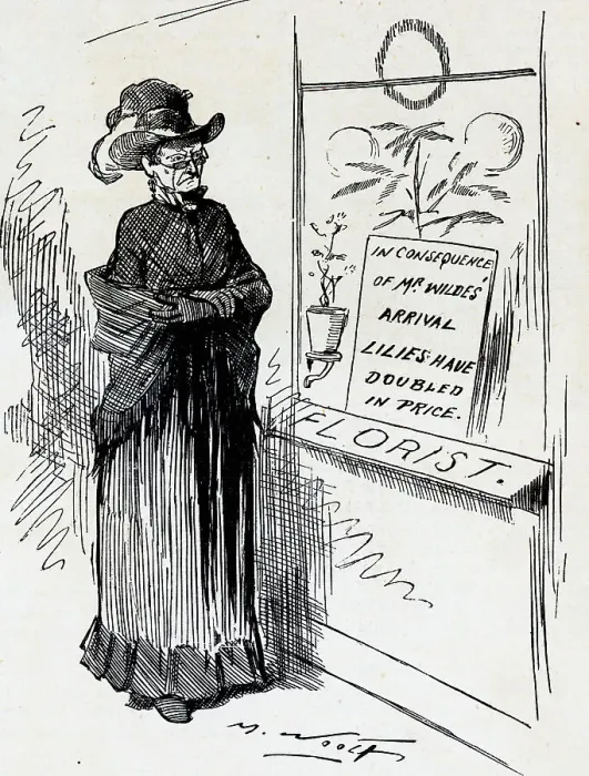 Framed Print : Cartoon Satirizing Oscar Wilde Framed Print : Cartoon Satirizing Oscar Wilde