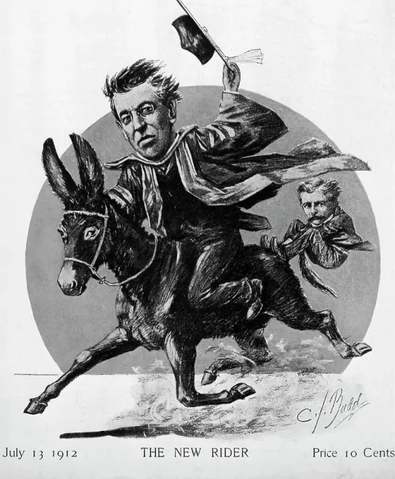 Framed Print : Cartoon Of Woodrow Wilson On Donkey Framed Print : Cartoon Of Woodrow Wilson On Donkey