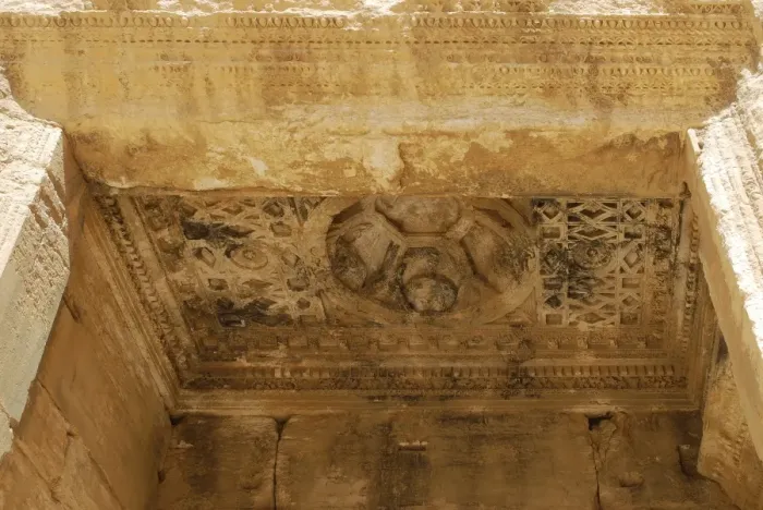 Framed Print : Carved stone ceiling, Temple of Bel, Palmyra Framed Print : Carved stone ceiling, Temple of Bel, Palmyra