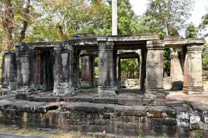 Framed Print : carved wall Banteay Kdei temple Angkor Cambodia Framed Print : carved wall Banteay Kdei temple Angkor Cambodia