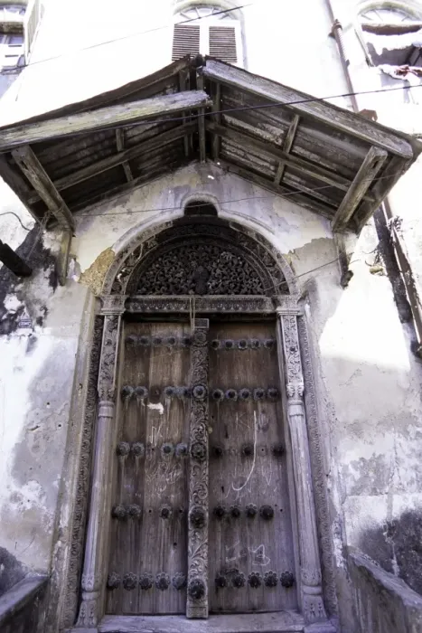 Framed Print : Carved wooden doors in Stone Town Framed Print : Carved wooden doors in Stone Town