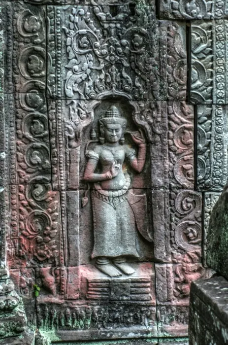 Framed Print : Carving at the Angkor temples, Cambodia Framed Print : Carving at the Angkor temples, Cambodia
