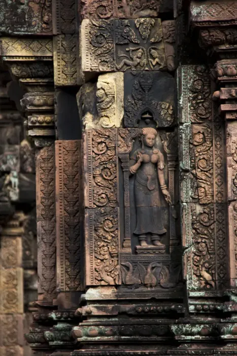 Framed Print : Carving in Banteay Srei, Angkor Framed Print : Carving in Banteay Srei, Angkor
