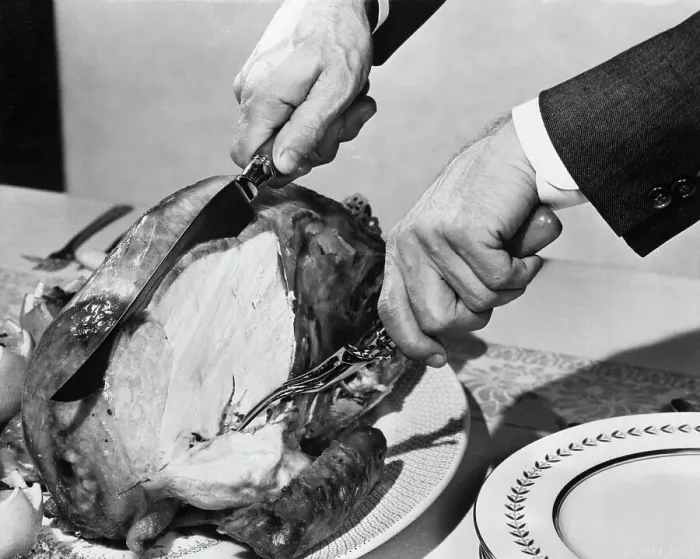 Framed Print : Carving a Turkey Framed Print : Carving a Turkey