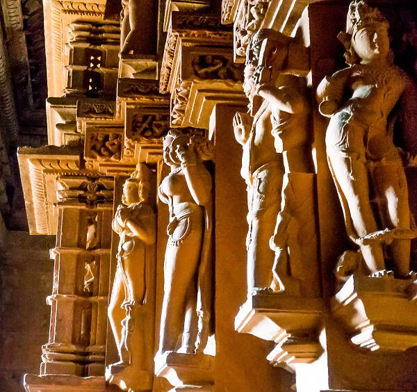 Carvings of hindu gods and goddesses
