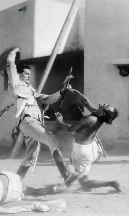 Framed Print : Cary Grant and Abner Biberman in Gunga Din