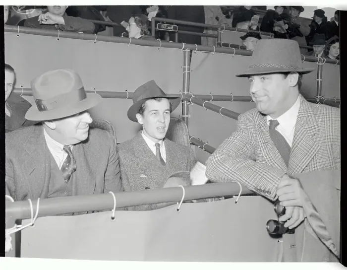 Framed Print : Cary Grant with Alfred Gwynne Vanderbilt and JH Stotler Framed Print : Cary Grant with Alfred Gwynne Vanderbilt and JH Stotler