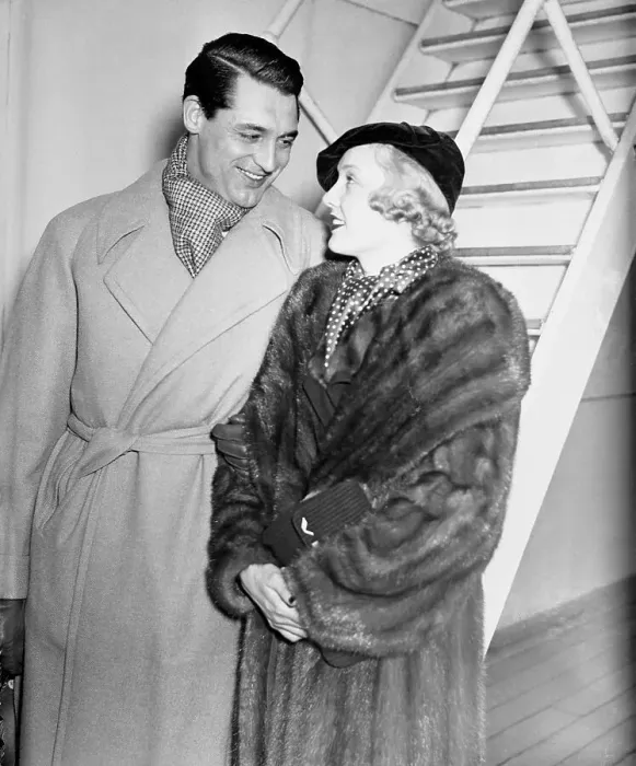 Framed Print : Cary Grant Posing with Virginia Cherrill on Ship Framed Print : Cary Grant Posing with Virginia Cherrill on Ship