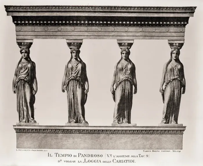 Framed Print : Caryatids In A Greek Temple Framed Print : Caryatids In A Greek Temple