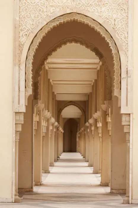 Framed Print : Casablanca, Morocco: Intricate exterior marble and mosaic stone archway outside of Hassan II Mosque in Casablanca, Morocco Framed Print : Casablanca, Morocco: Intricate exterior marble and mosaic stone archway outside of Hassan II Mosque in Casablanca, Morocco