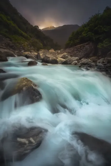 Framed Print : Cascade in New Zealand Framed Print : Cascade in New Zealand